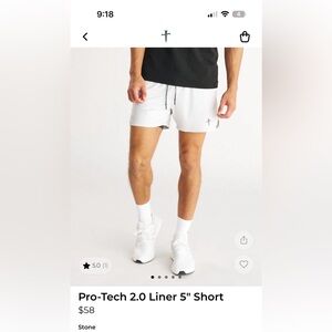 Three Nails Pro Tech lined 5” shorts